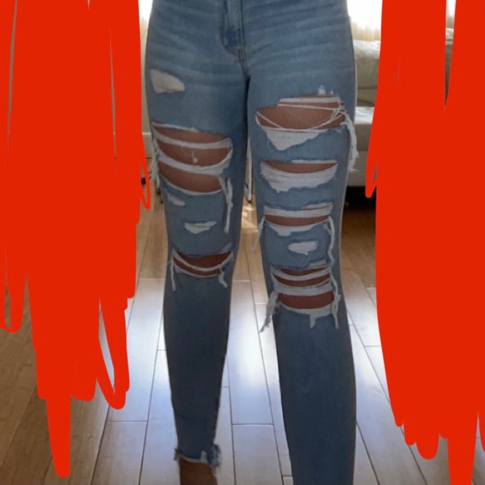 Light Blue Ripped Jeans - Picture 4 of 4
